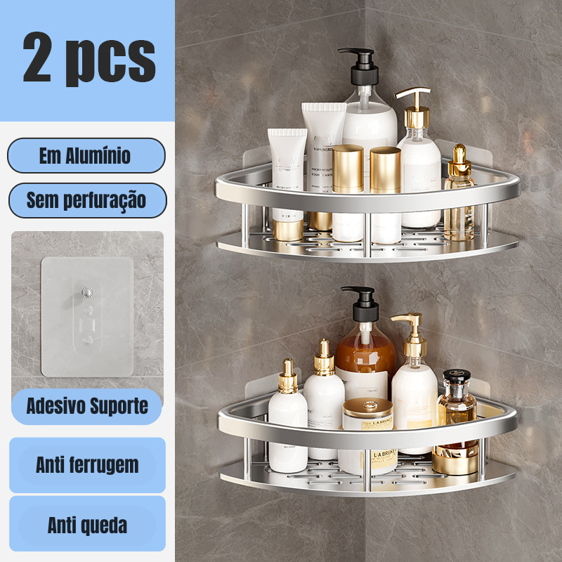 Prateleira de Banheiro 2pcs em Alumínio HousePRO Anti ferrugem