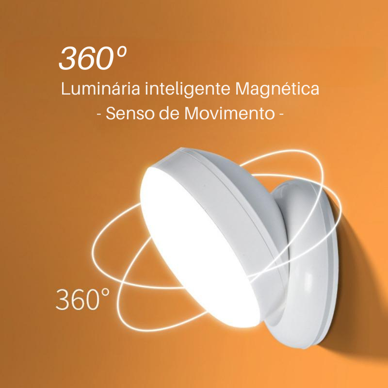 Luminária inteligente 360º Magnética C/ Sensor de Movimento