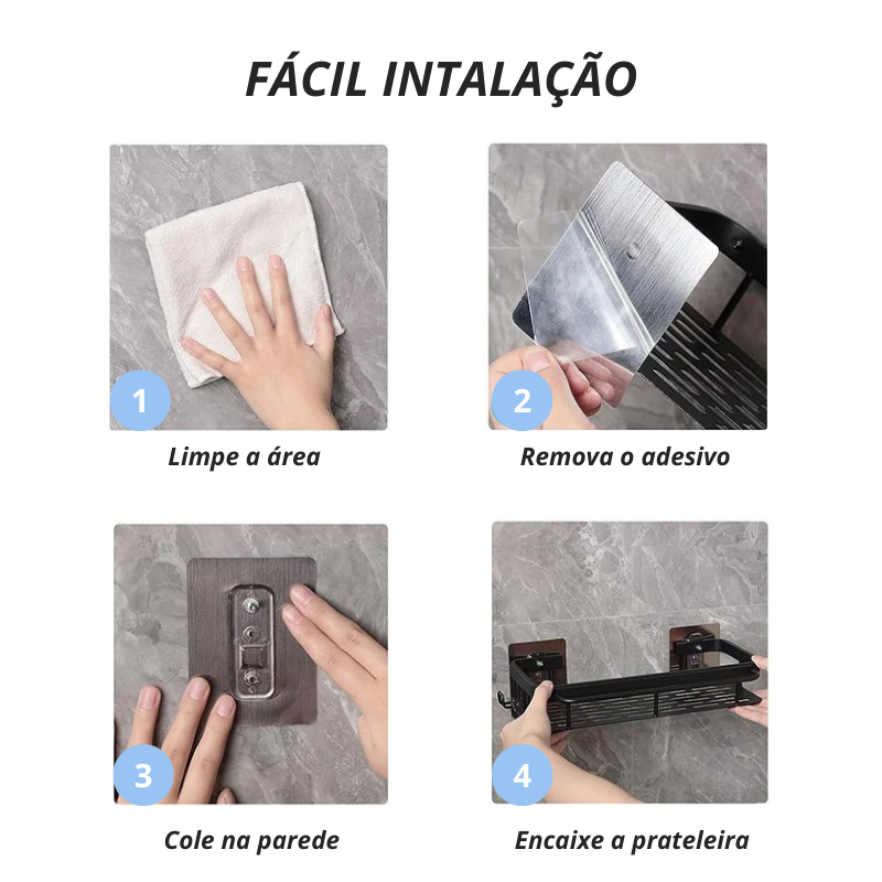 Prateleira de Banheiro 2pcs em Alumínio HousePRO Anti ferrugem