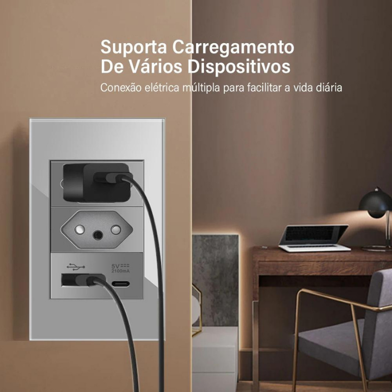 Tomada MultiPLUG Com USB - Tipo C