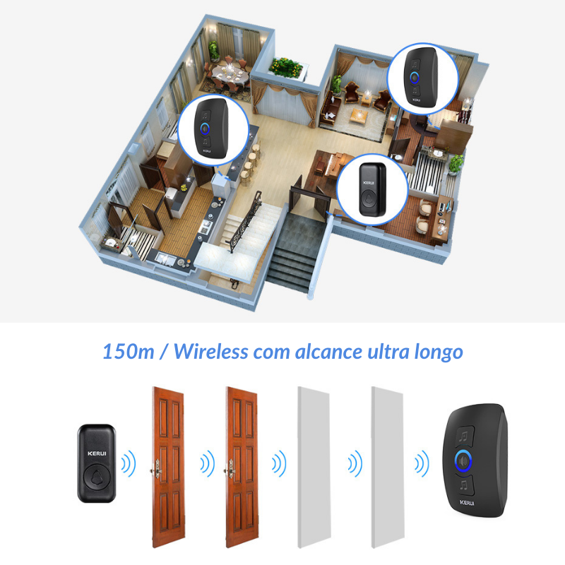 Campainha Inteligente Wireless À Prova D'Água