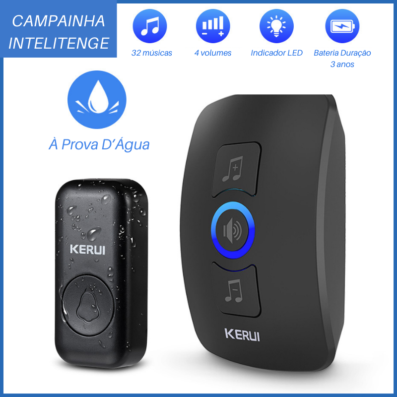 Campainha Inteligente Wireless À Prova D'Água