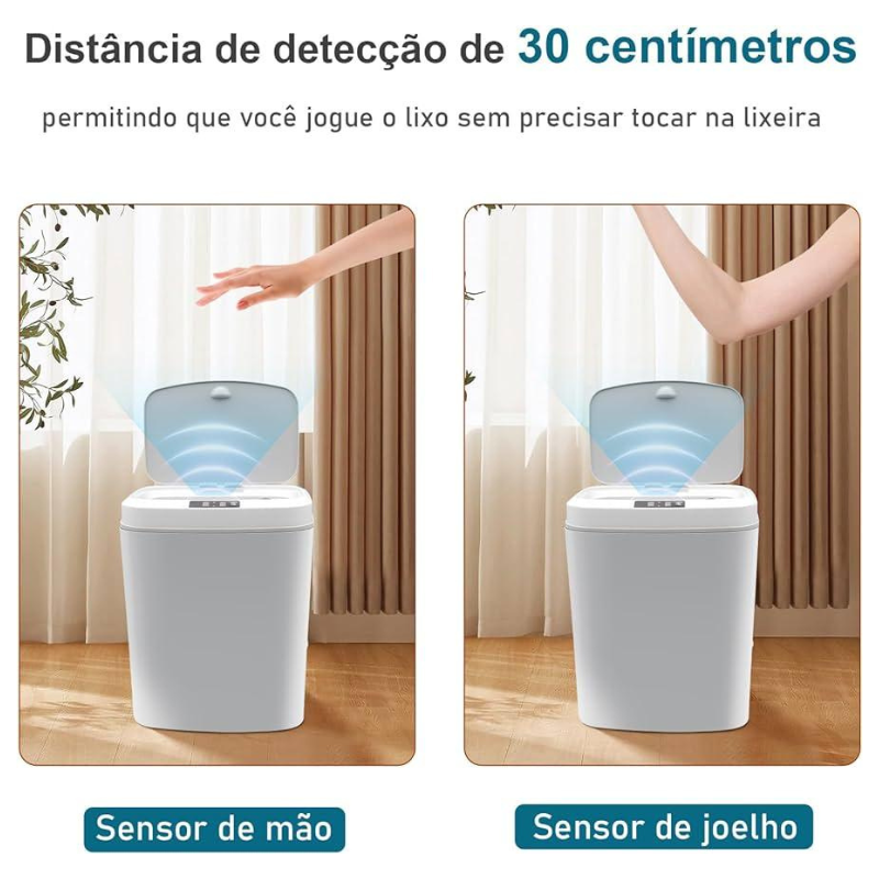 Lixeira Inteligente 13L Automática - Cozinha Banheiro