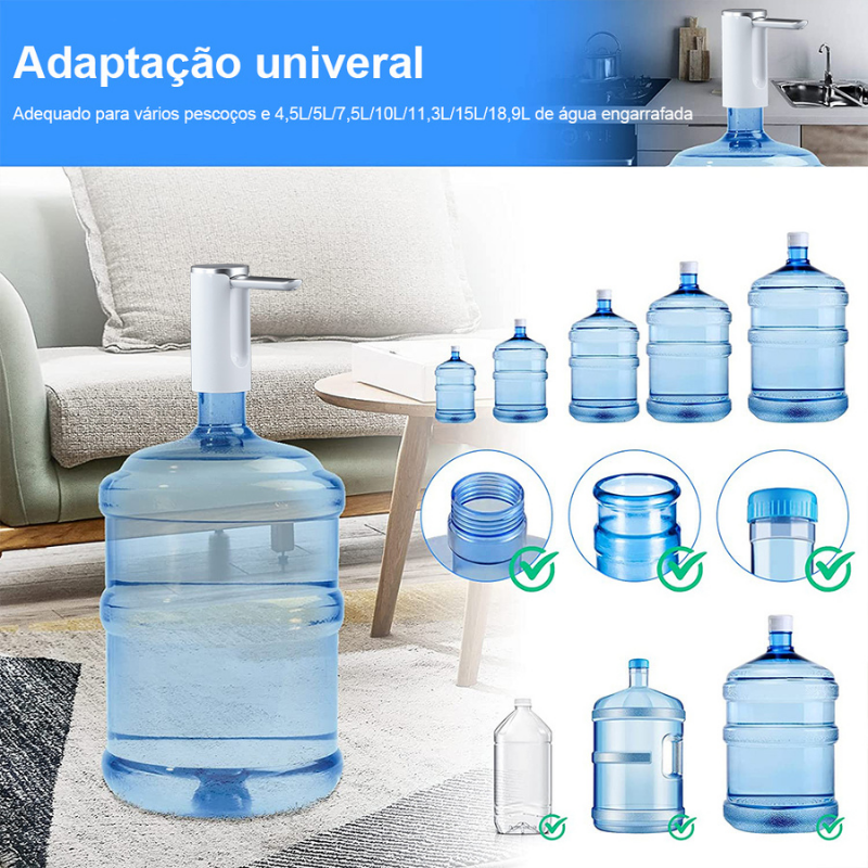 Dispenser Automático Portátil Recarregável  - Mesa ou Garrafão