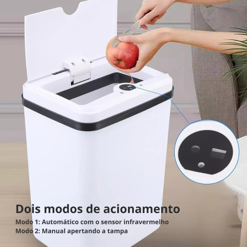 Lixeira Inteligente 13L Automática - Cozinha Banheiro