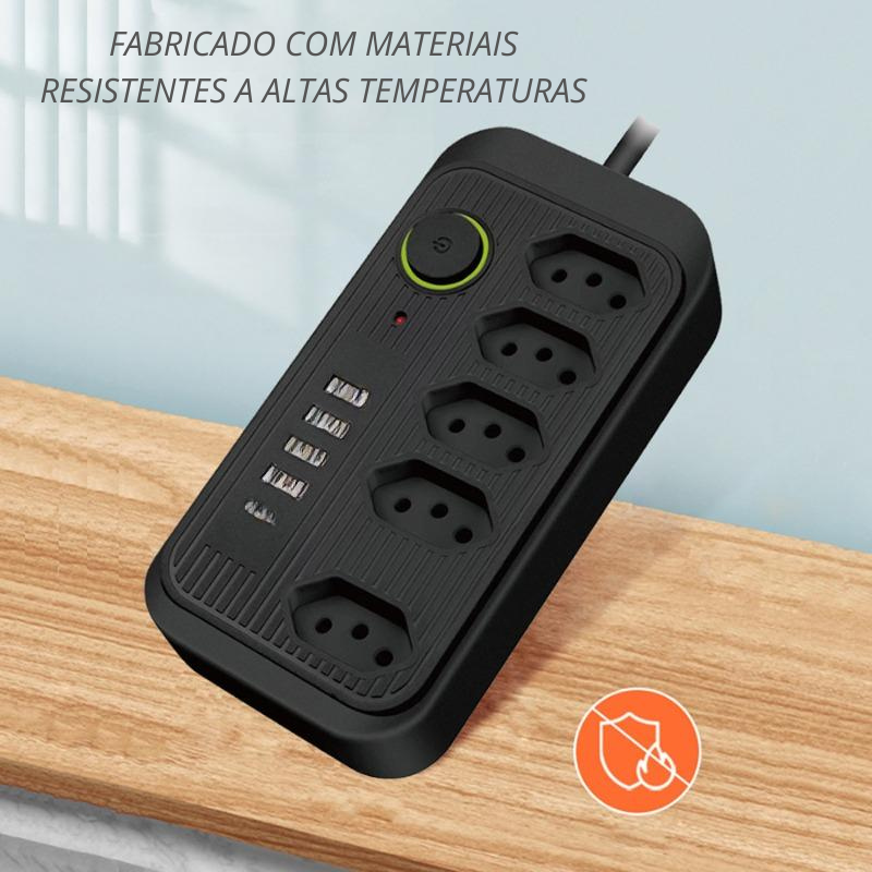 Extensão Power Socket Com Plug USB Tipo C